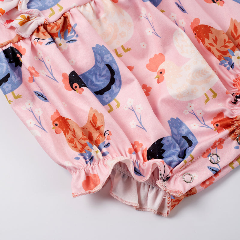 "CHICKEN PARTY" Infant Romper (New)