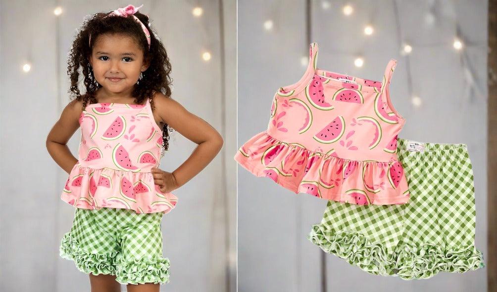 "SUMMER PICNIC" Girls two-piece outfit