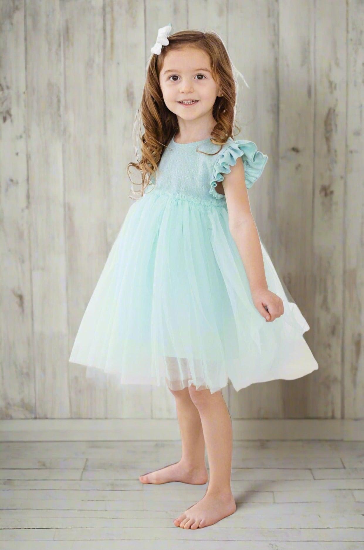 "SAGE SHIMMER" (Babydoll style) Tutu Dress