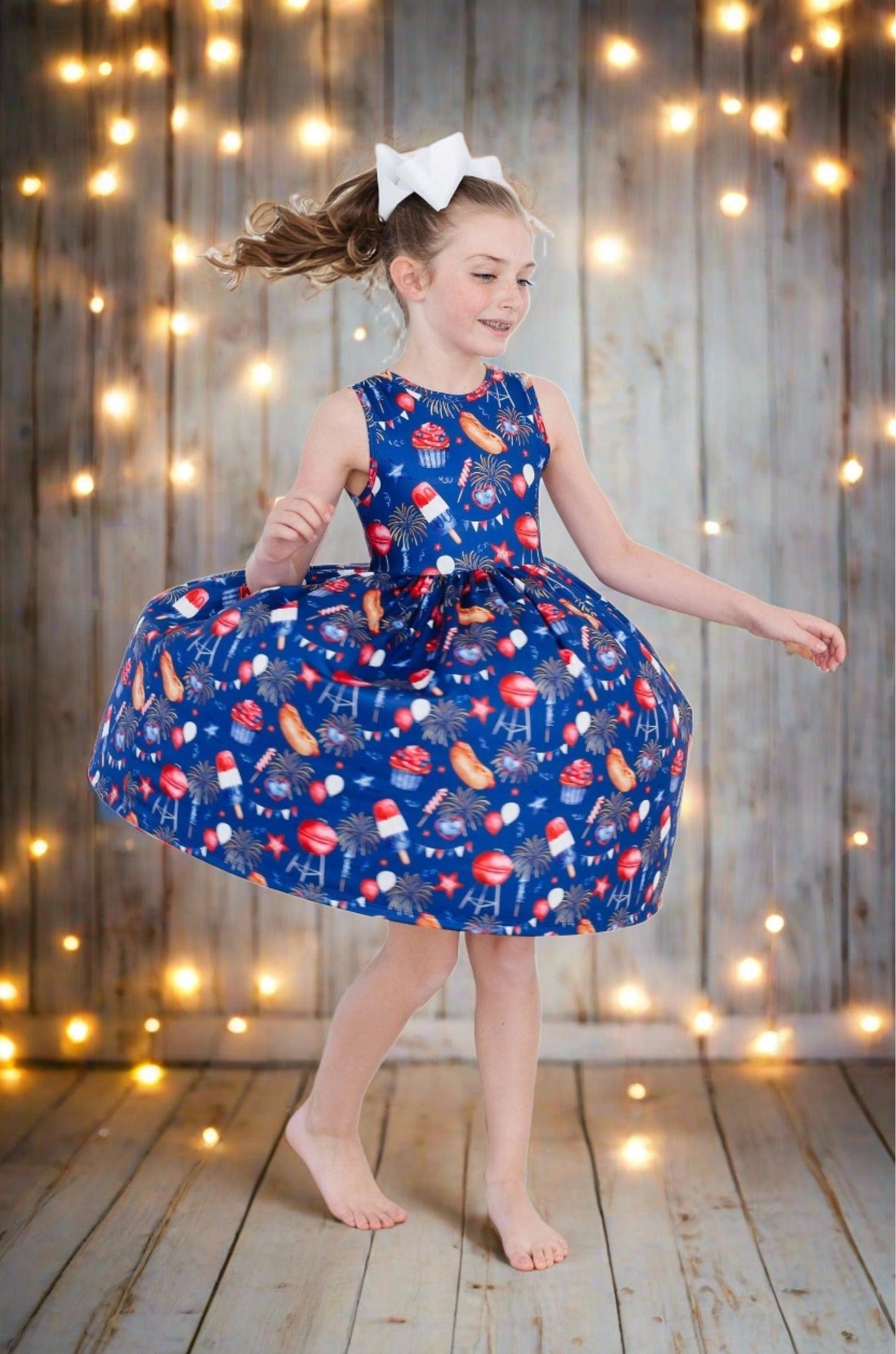 "YOU LOOK LIKE THE 4TH OF JULY" Tank Twirl Dress