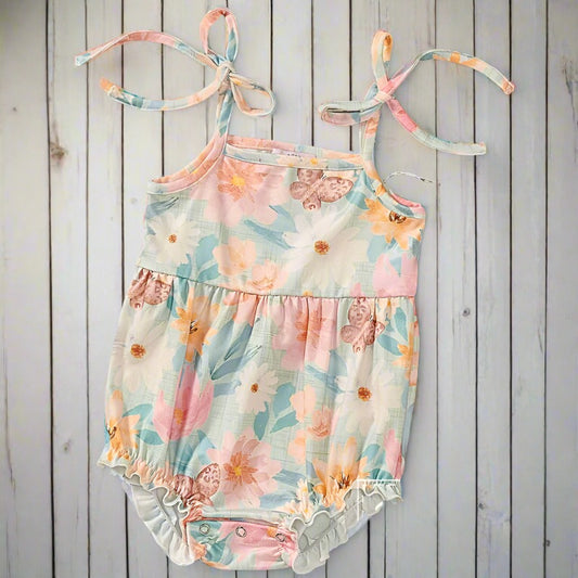 "SUMMERTIME MEADOWS" Infant Romper (New)