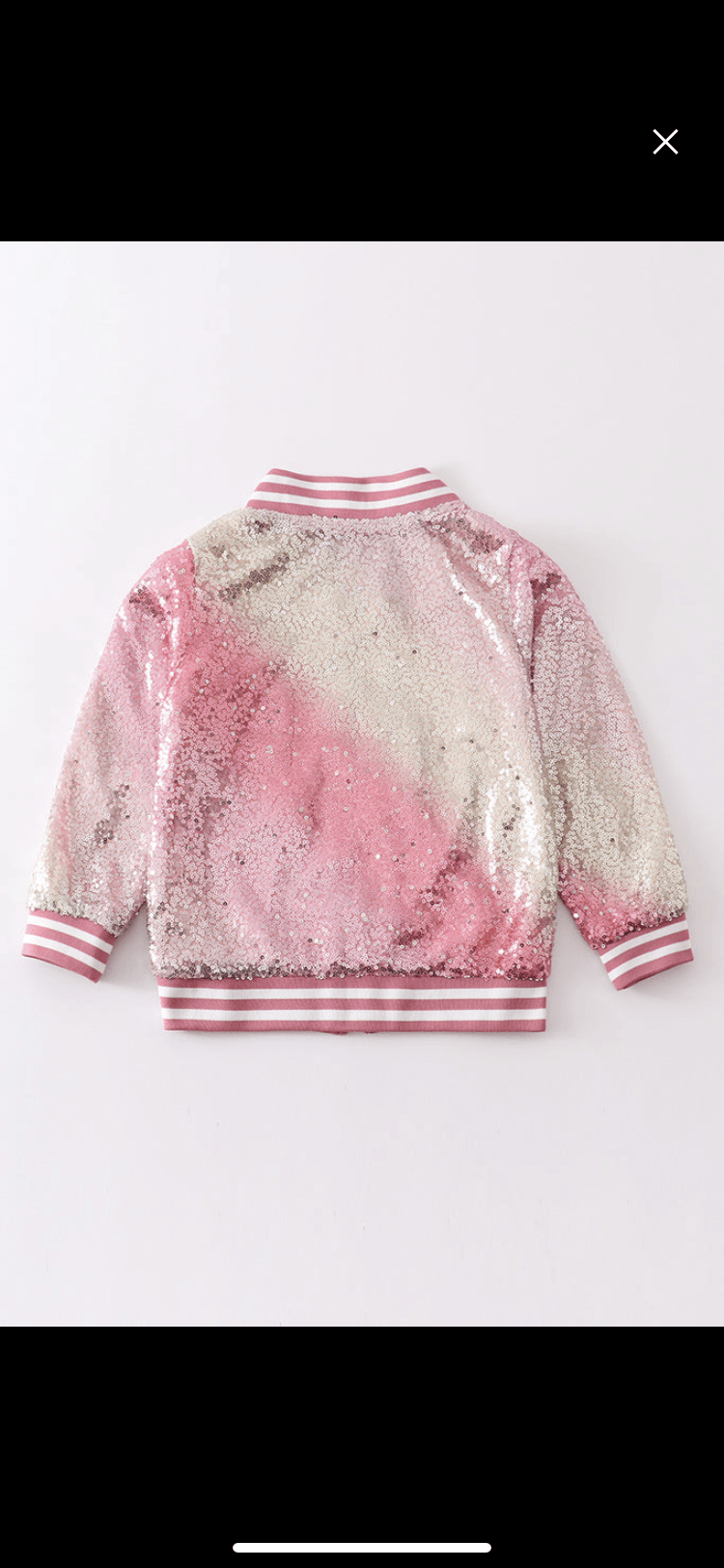 "The BOMB" Girl sequin bomber jacket