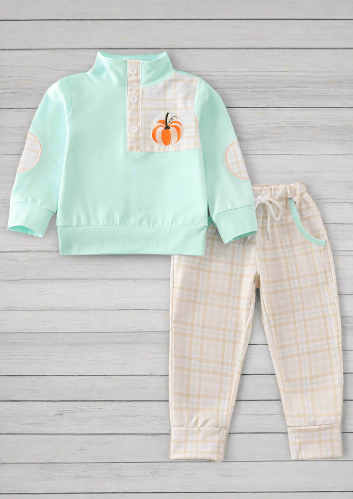 Little Boy's "Pumpkins + Patches" Fall Outfit