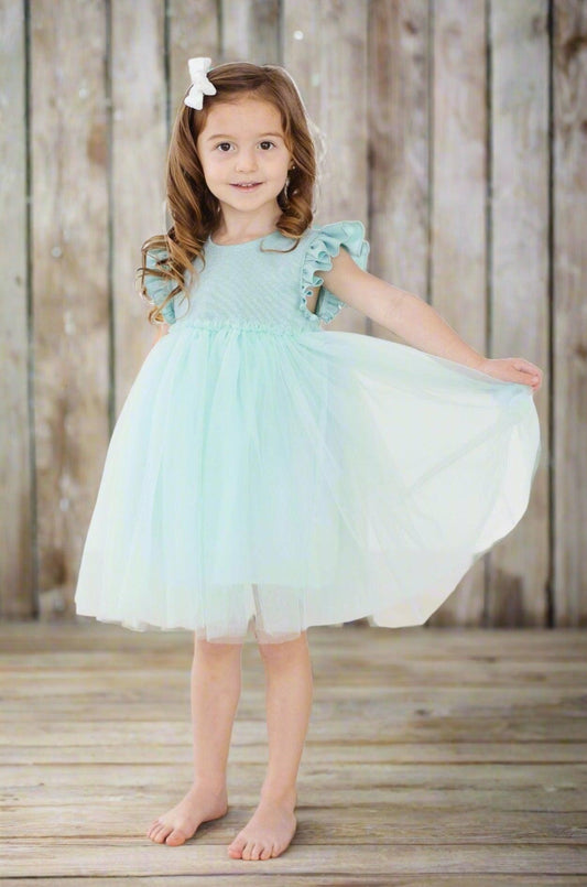 "SAGE SHIMMER" (Babydoll style) Tutu Dress