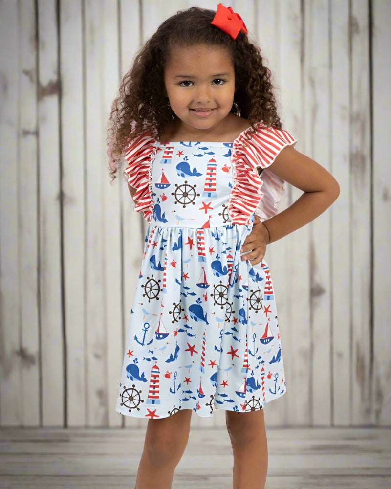 "ANCHORS AWAY" Twirly Dress