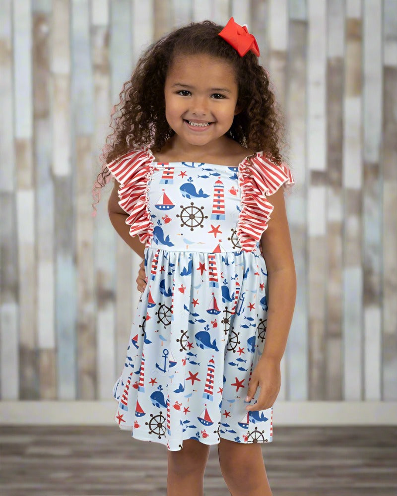 "ANCHORS AWAY" Twirly Dress