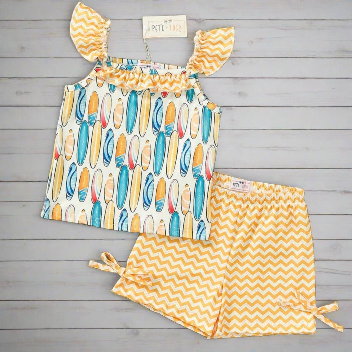 "SURF AND SUN" Two-piece outfit.