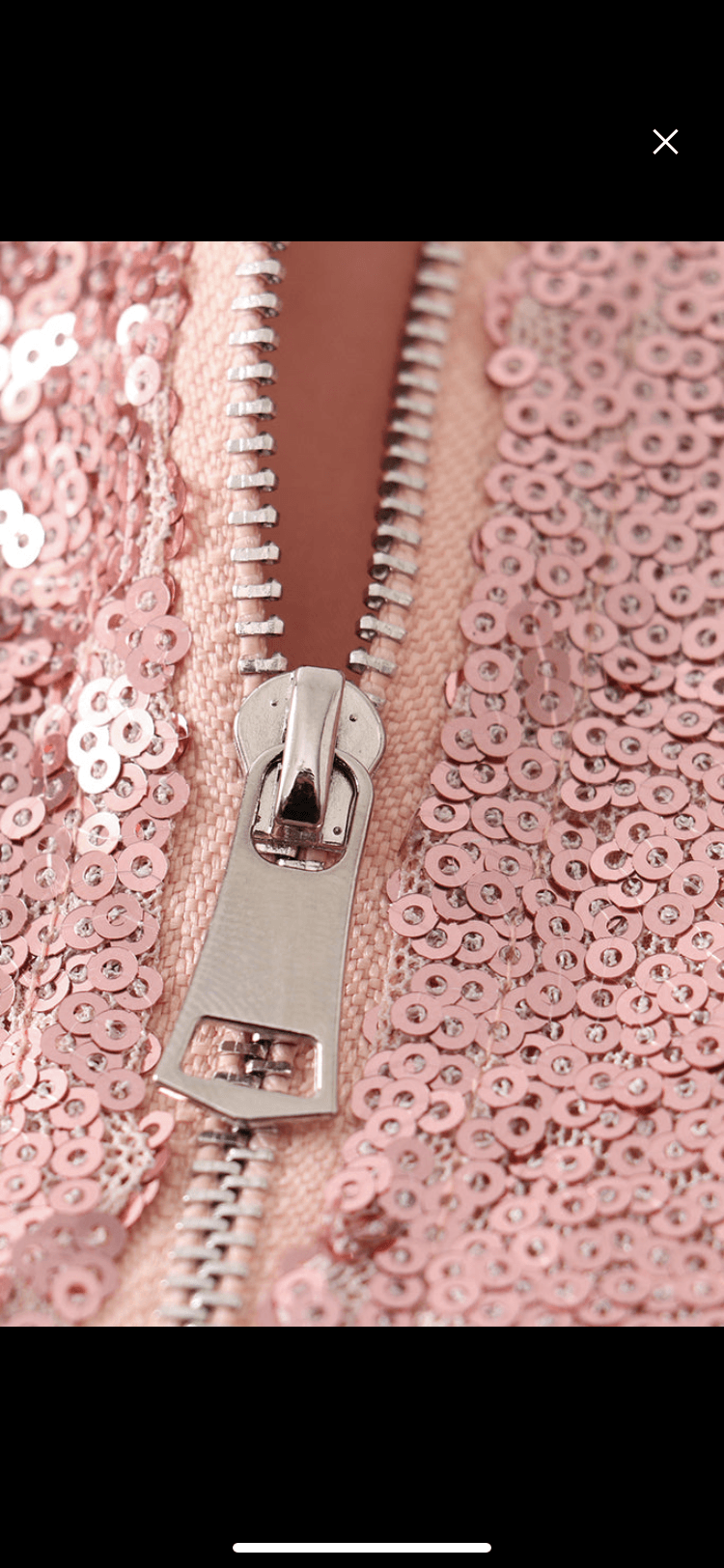 "The BOMB" Girl sequin bomber jacket