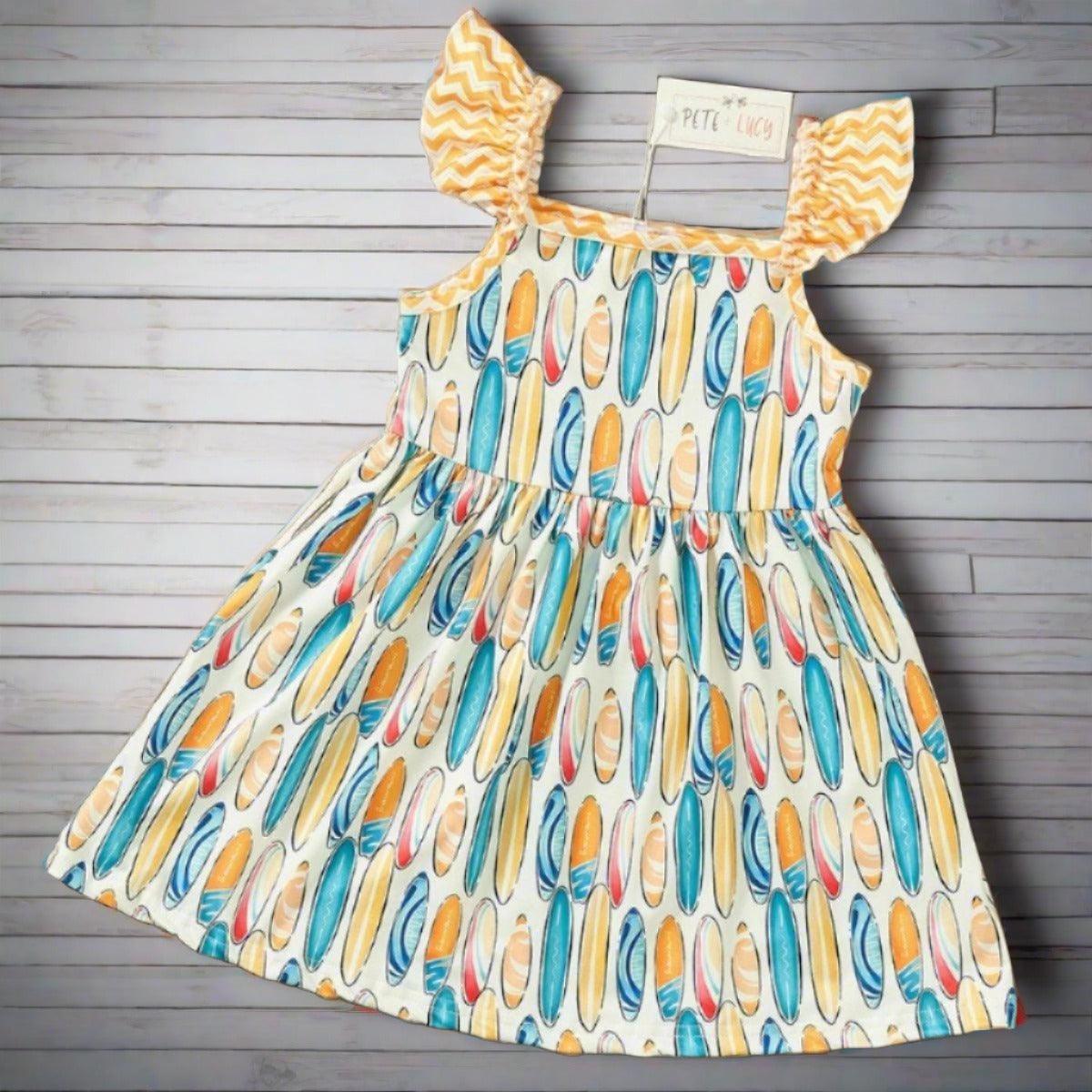 "SUN AND SURF" Girls Twirl Dress