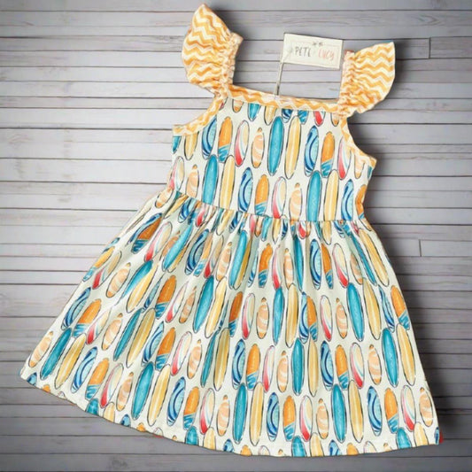 "SUN AND SURF" Girls Twirl Dress