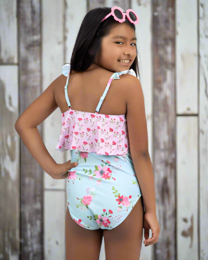 "VINTAGE FLORAL" One-piece swimsuit
