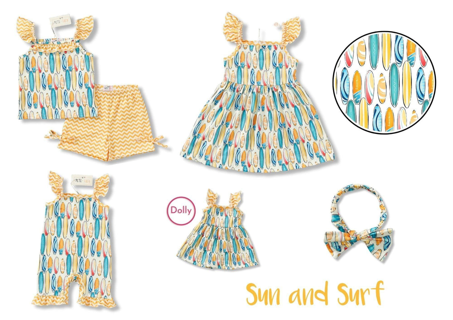 "SUN AND SURF" Girls Twirl Dress