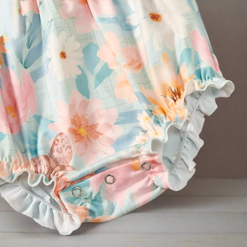 "SUMMERTIME MEADOWS" Infant Romper (New)