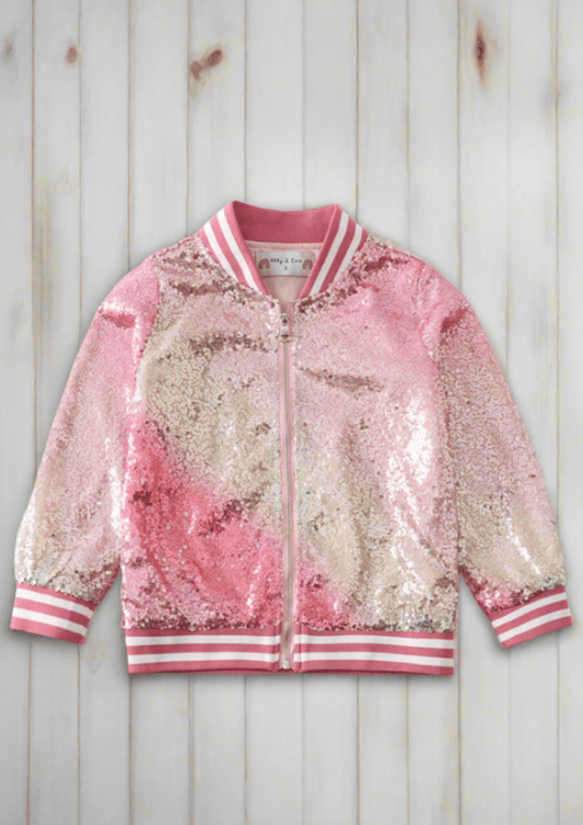 "The BOMB" Girl sequin bomber jacket